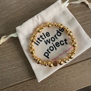 NWOT Little Words Project Gold Bubbles Bracelet Base S/M